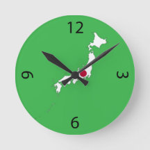 Japan flag on the map