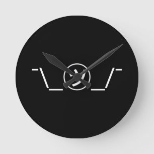 Horloge Ronde Japonais Kaomoji du ¯ d'émoticône de Shrug de T