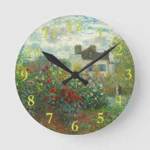 Horloge Ronde Jardin d'artiste de Monet à Argenteuil Peinture