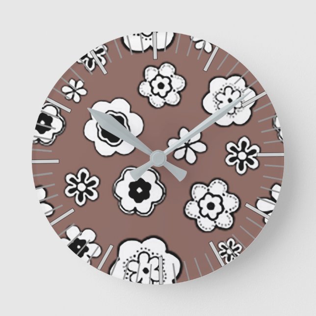 Horloge Ronde Jardin de fleurs à Brandy (Recto)