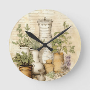 Horloge Ronde Jardin d'herbes botaniques