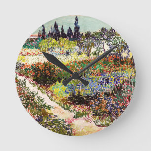 Horloge Ronde Jardin Floral Van Gogh À Arles Art Floral