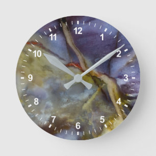 Horloge Ronde Jasper pourpre