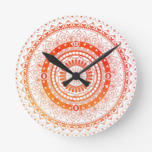 Jaune orange de mandala spirituel