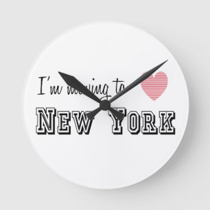 Horloge Ronde Je déménage à New York