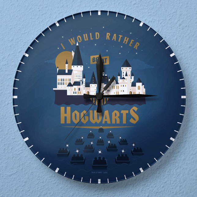 Horloge Ronde Je Préférerais Être À HOGWARTS™ Abstrait Boat Ride (Créateur téléchargé)
