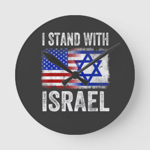 Horloge Ronde Je suis avec Israël