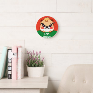 Horloge Ronde Je suis un animal mignon irlandais