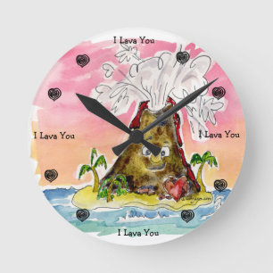 Horloge Ronde Je t'ai lava