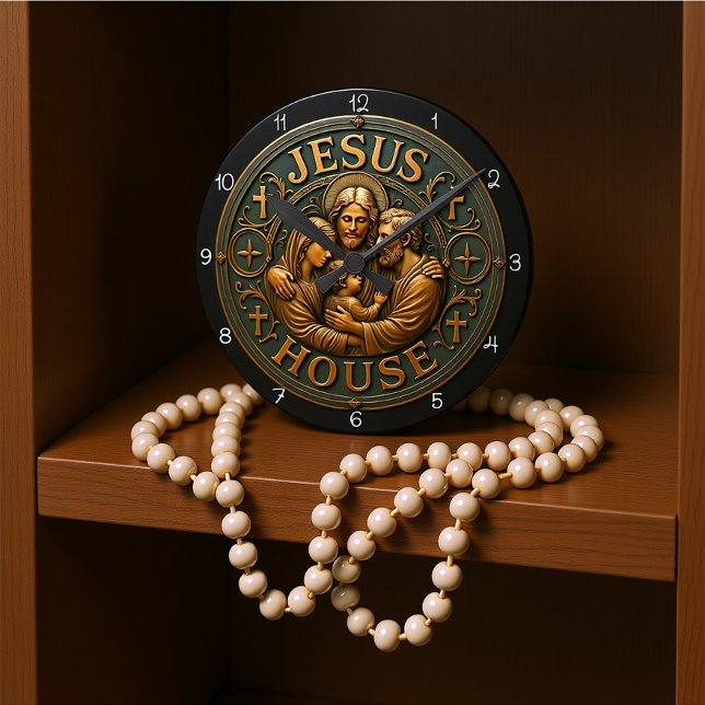 Horloge Ronde Jesus House Holy Family (Créateur téléchargé)