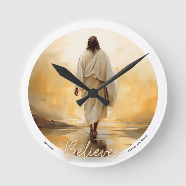 Horloge Ronde Jésus Watch, Bible, Wall Clock, Christianity (Recto)