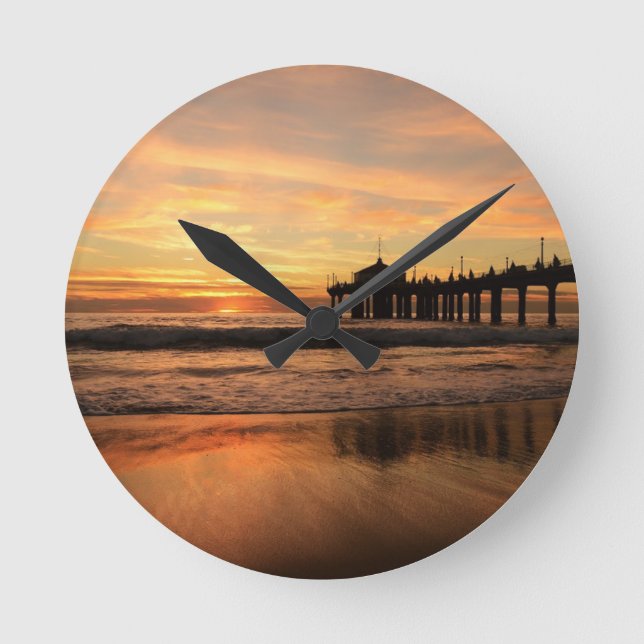 Horloge Ronde Jetty Over Beach Sunset (Recto)