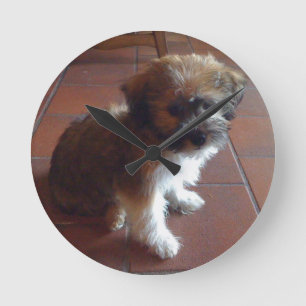 Horloge Ronde Joli chiot