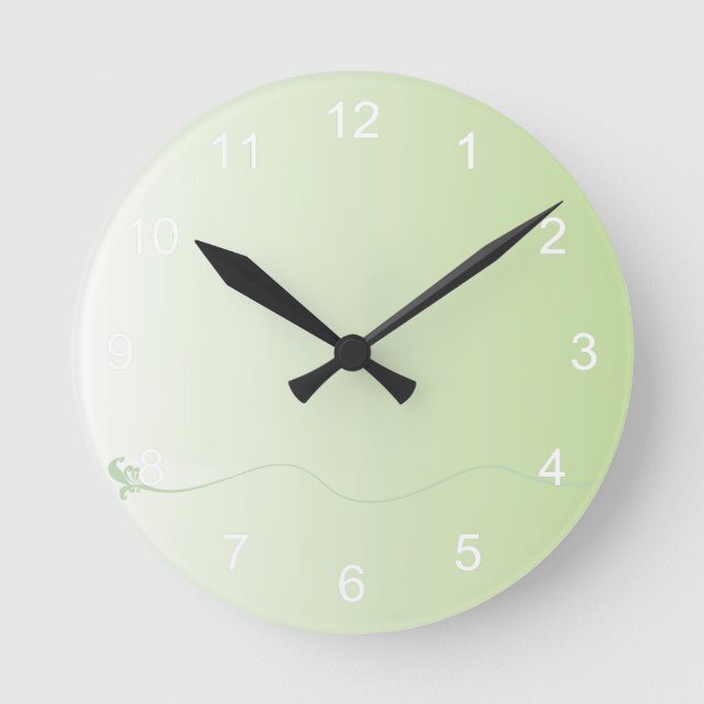 Horloge Ronde Joli dégradé vert (Recto)
