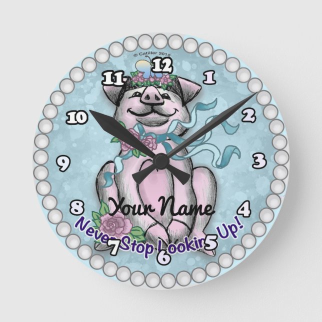 Horloge Ronde Joli Piggy (Recto)