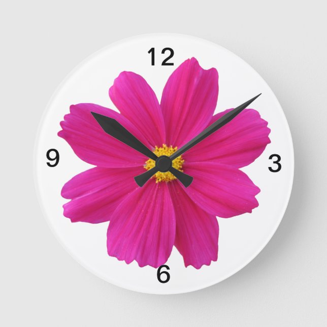 Horloge Ronde jolie fleur cosmos (Recto)