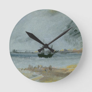 Horloge Ronde Joseph William Turner Navire terrestre, pont