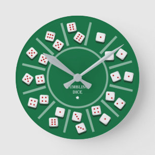 Horloge Ronde Jouer des dés de table 24 heures sur 24