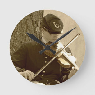 Horloge Ronde Joueur de la guerre civile