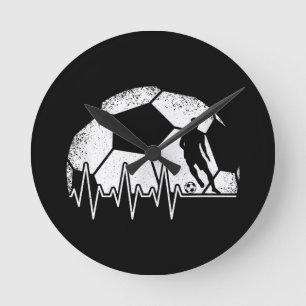 Horloge Ronde Joueur de soccer Drôle