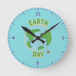 Horloge Ronde Jour de la terre de Webkinz