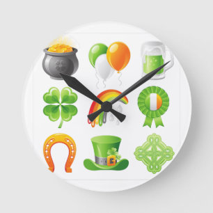Horloge Ronde jour saint-patricks
