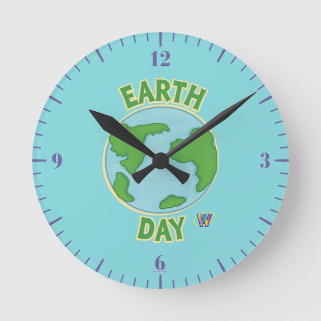 Horloge Ronde Journée de la Terre de Webkinz (Recto)