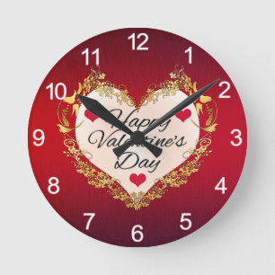 Horloge Ronde Joyeuse Saint-Valentin !-47949