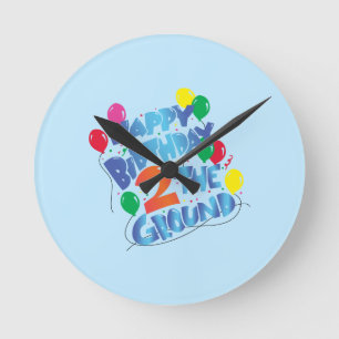 Horloge Ronde Joyeux anniversaire