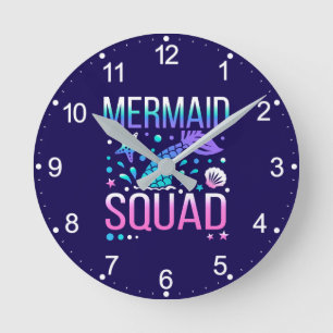 Horloge Ronde Joyeux Anniversaire Design de Fête Océanique de la