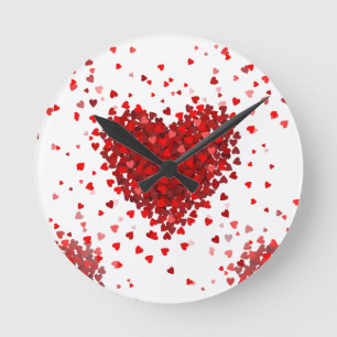 Horloge Ronde joyeux coeur du jour des valentines