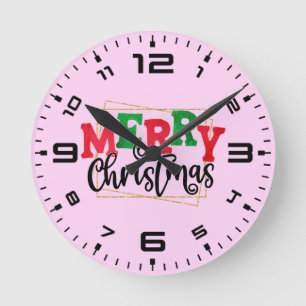 Horloge Ronde Joyeux Noël