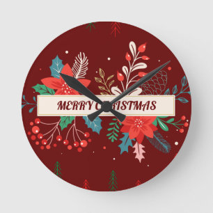 Horloge Ronde Joyeux Noël