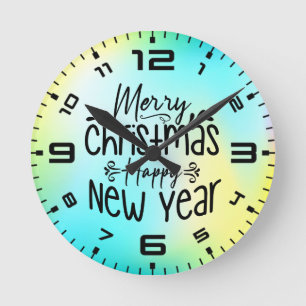 Horloge Ronde Joyeux Noël Bonne année