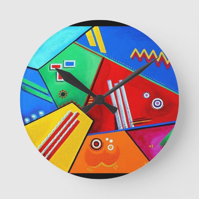 Horloge Ronde Joyful Mood - Artwork by Galina - (Recto)