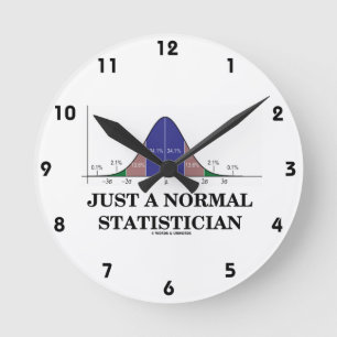 Horloge Ronde Just A Statistician Bell Curve