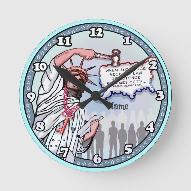 Horloge Ronde Justice Liberté politique (Recto)
