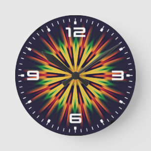 Horloge Ronde Kaleidoscope Mandala Flower-21855