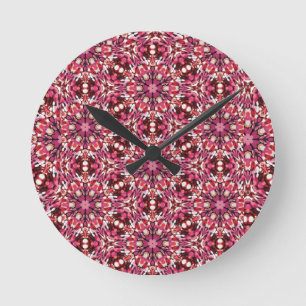 Horloge Ronde Kaleidoscope rose
