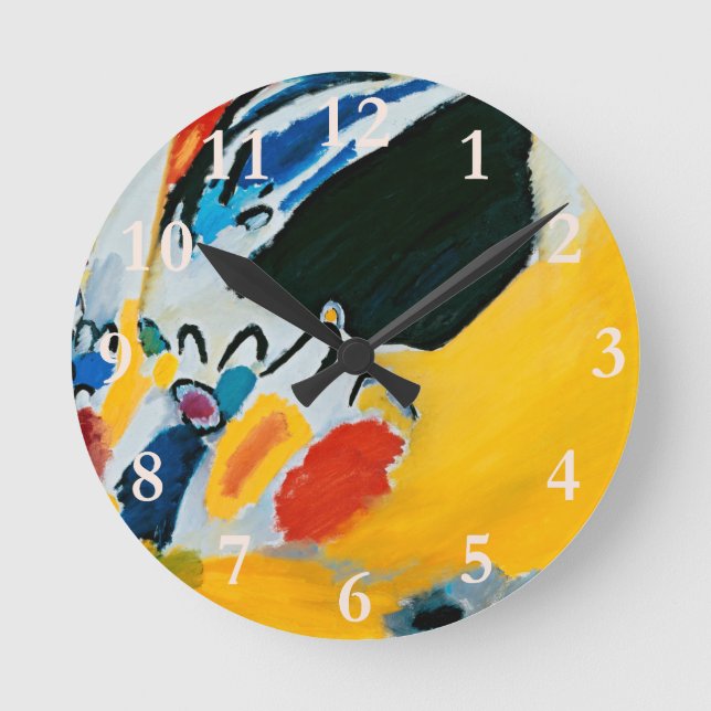 Horloge Ronde Kandinski Impression III Concert Peinture Abstrait (Recto)