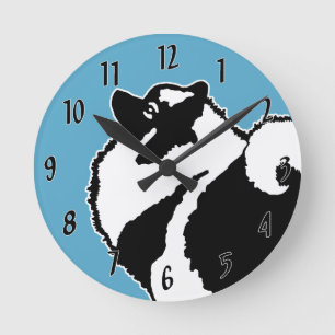 Horloge Ronde Keeshond Graphics - Cute Original Chig Art