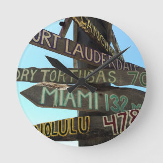 Horloge Ronde Key West Signs