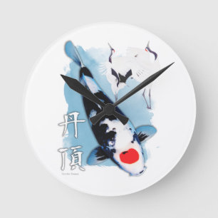Horloge Ronde Koi de Tancho