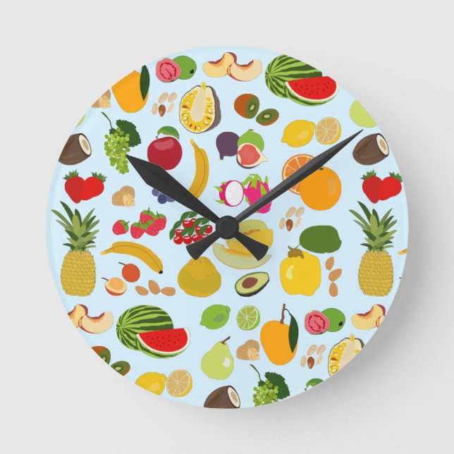Horloge Ronde Kystes de Summer Fruit (Recto)
