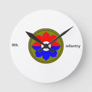 Horloge Ronde la 9ème infanterie synchronisent