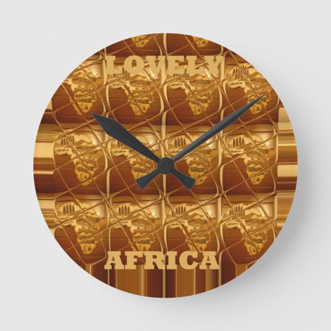 Horloge Ronde La belle Afrique Afrique trace les conceptions (Recto)