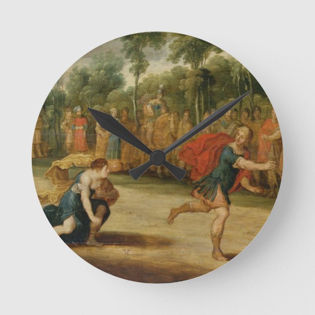 Horloge Ronde La course d'Atalanta et de Hippomenes (huile sur (Recto)