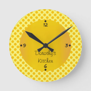 Horloge Ronde La cuisine de Dorothy personnalisée numérote des