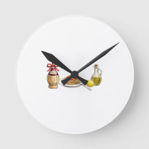 Horloge Ronde La cuisine de Nonna - Esthétique Coquette de l'été