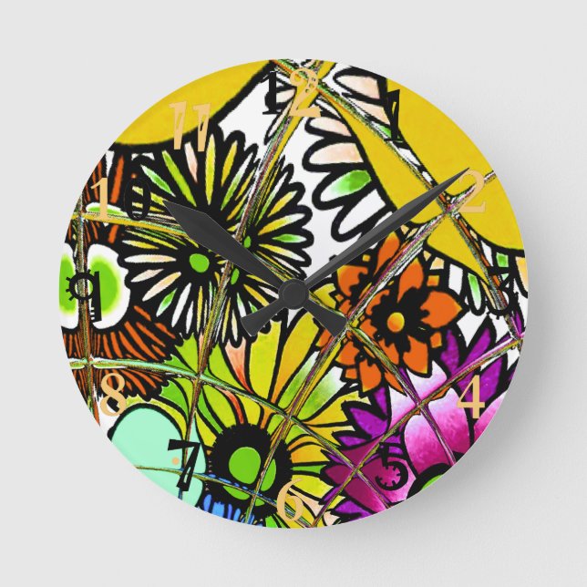 Horloge Ronde La dernière conception florale extraordinaire (Recto)